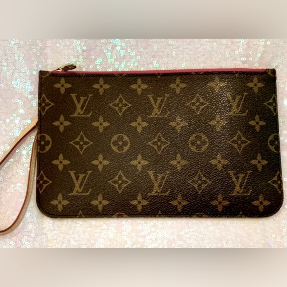 Authentic New Louis Vuitton Monogram Wristlet Pouch
